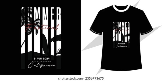 summer festival typography t shirt design