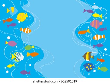 Summer fish illustration