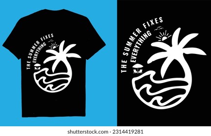 THE SUMMER FIXES EVERYTHING Summer SVG Bundle, Summer Svg, Beach Svg, Summertime svg,  Silhouette,