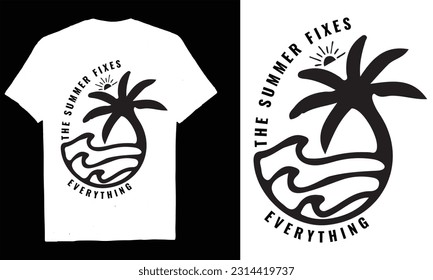  THE SUMMER FIXES EVERYTHING Summer SVG Bundle, Summer Svg, Beach Svg, Summertime svg,  Silhouette,