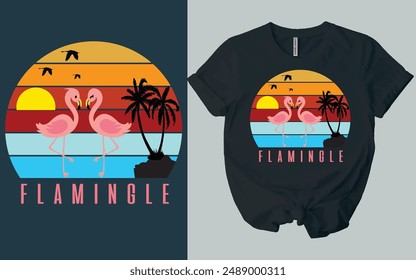 Summer Flamingly  T-shirt, Summer Gift Shirt