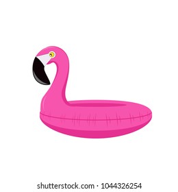 Summer flamingo float. Isolated