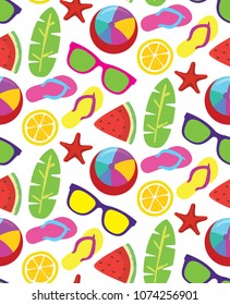 Summer flat color pattern background