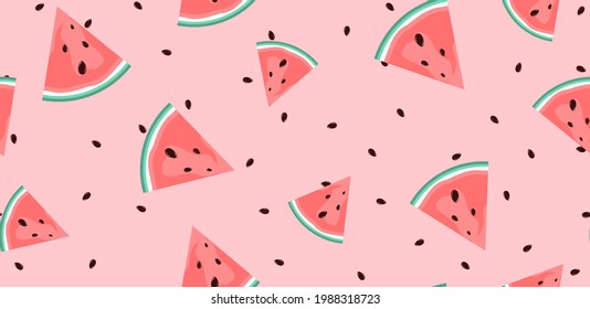 Summer Flat Deamless pattern Background