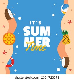Summer flat design event illustration