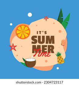Summer flat design event illustration