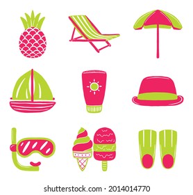 Sommer im flachen Design-Stil