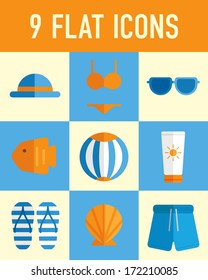 summer flat icon
