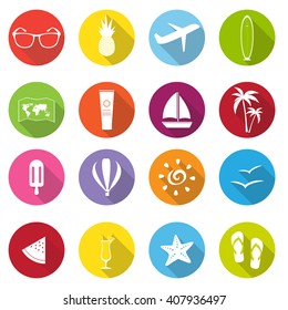 summer flat icons