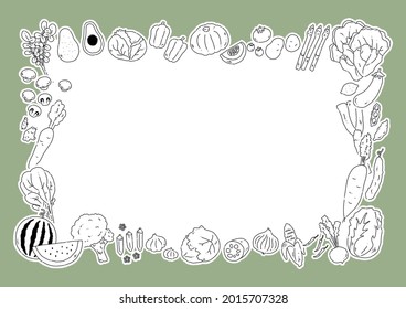summer flat illustration vector frame