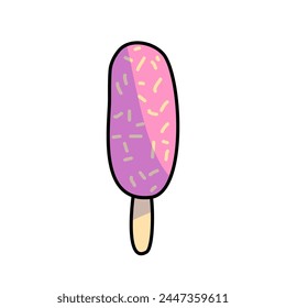 Summer flavor in every bite.Ice cold ice cream in luxury vector illustration style. A refreshing treat for a hot day