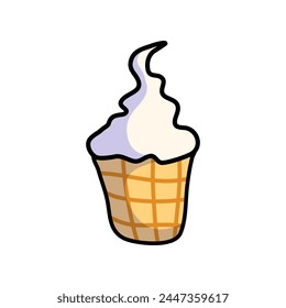 Summer flavor in every bite.Ice cold ice cream in luxury vector illustration style. A refreshing treat for a hot day