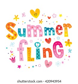 Summer Fling Unique Lettering Design