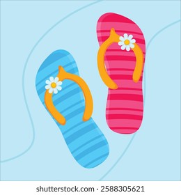 Summer flip flop vector illustration