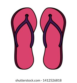 summer flip flops accessories icons