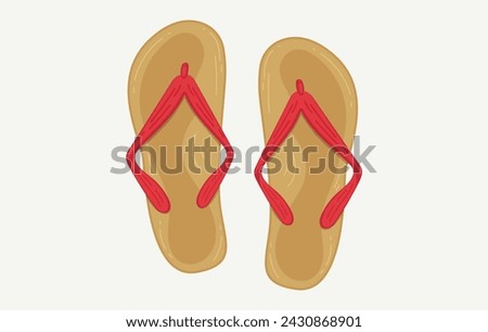 Summer flip flops for beach holiday vector. Flip-flop isolated on a white background. 
