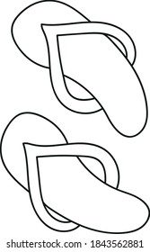 Summer Flip Flops Doodle Style Sandals