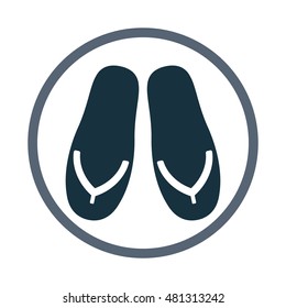 Summer flip flops icon