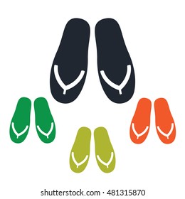 Summer flip flops icon
