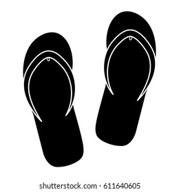 Summer flip flops icon