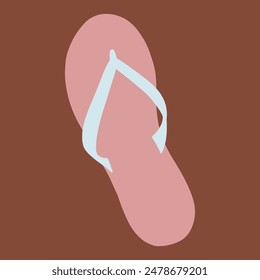 Summer flip flops illustration icon