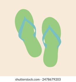 Summer flip flops illustration icon