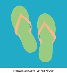 Summer flip flops illustration icon