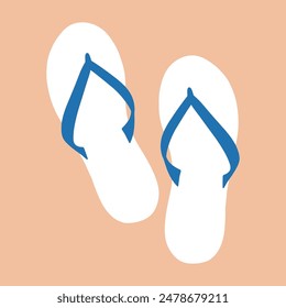 Summer flip flops illustration icon