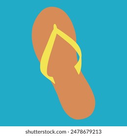 Summer flip flops illustration icon