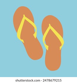 Summer flip flops illustration icon