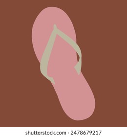 Summer flip flops illustration icon