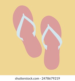 Summer flip flops illustration icon