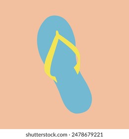 Summer flip flops illustration icon