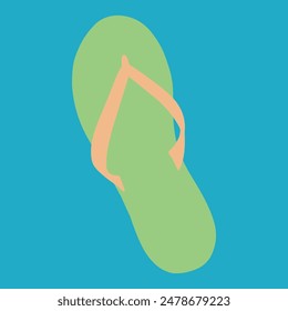 Summer flip flops illustration icon