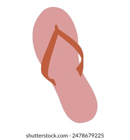 Summer flip flops illustration icon