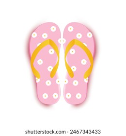 Summer flipflop. Vector illustration summer element