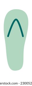 El verano frunce el elemento abstracto Sandals. Ilustración del vector