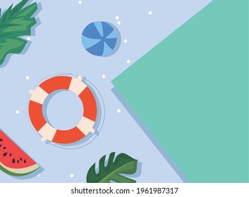 summer float watermelon and ball