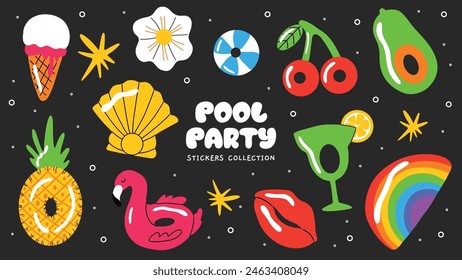 Summer floaters and beachball swimming pool and beach floating inflatable toy.