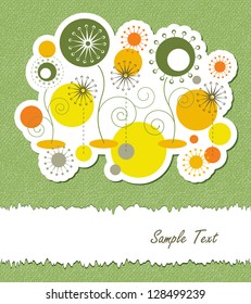 Summer floral abstract background
