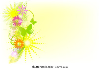 Summer floral background