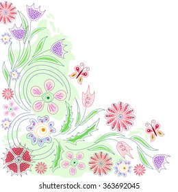 Summer floral background