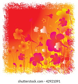 Summer floral background