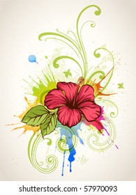 Summer floral background