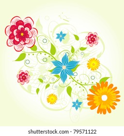 Summer floral background
