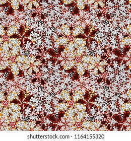 Summer floral background with flowers. Motley illustration. Seamless. The elegant the template for fashion prints. Small colorful flowers. Vector cute pattern in small flower.