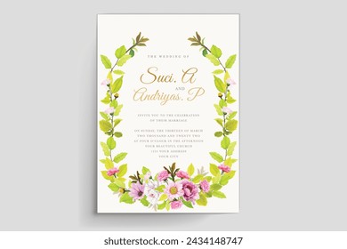summer floral background and frame illustration