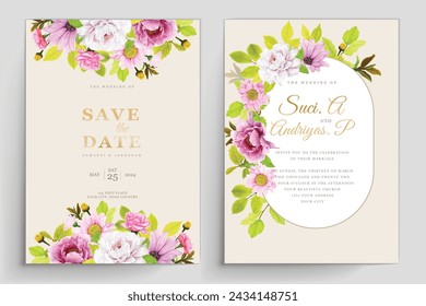 summer floral background and frame illustration