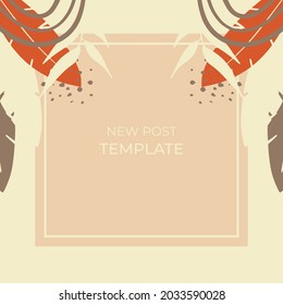 Summer floral background. Floral background with post stories social media template. Wedding invitation, thank you card, save the date cards. Wedding invitation colorful art
