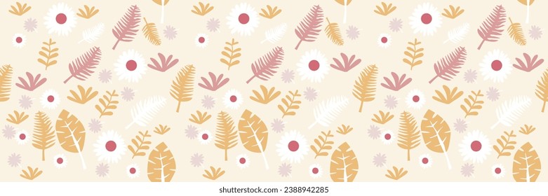 summer floral background Vector seamless. leaf pattern Seamless pattern hand-drawn with tropical leaves. floral seamless pattern with leaves The geometric pattern